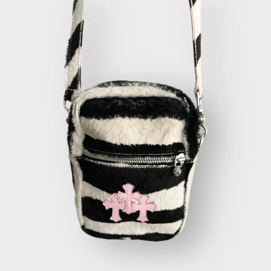 Chrome Hearts Triple Pink Patch Zebra Taka Bag