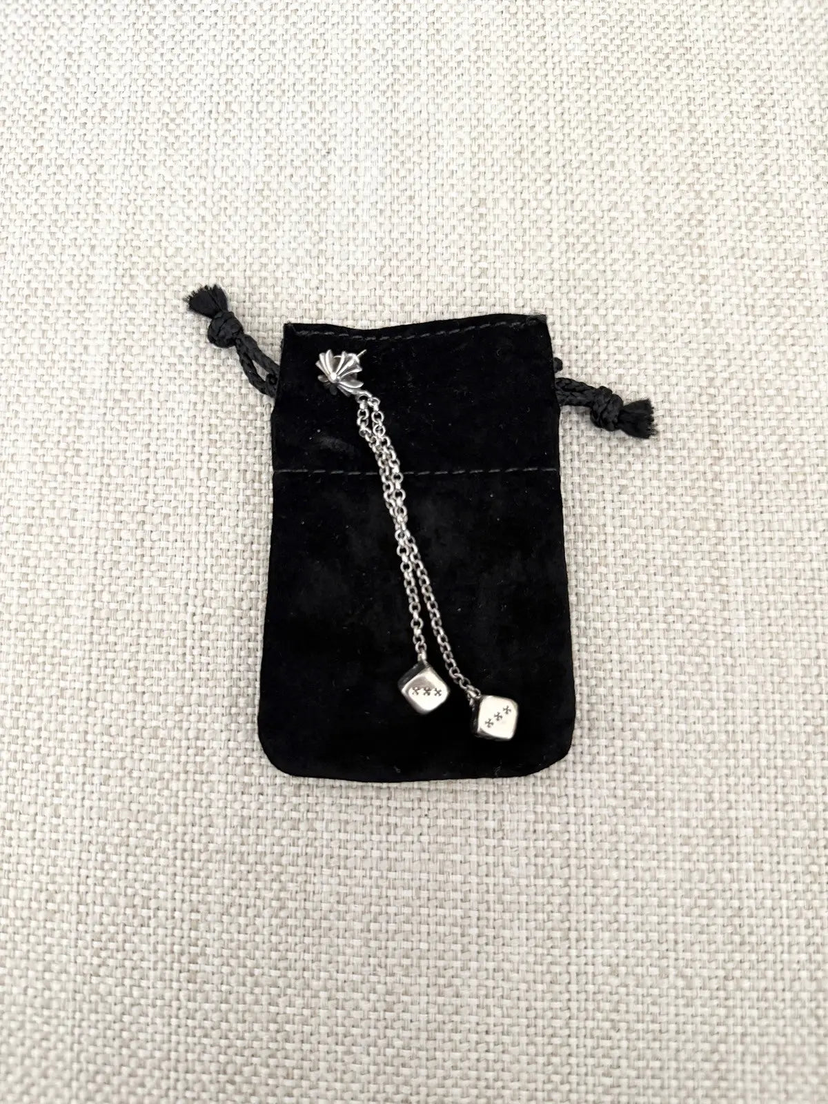 Chrome Hearts .925 Sliver Dices Earring