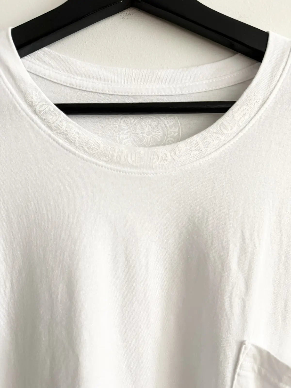 Chrome hearts Triple White Neck Logo LS Tee