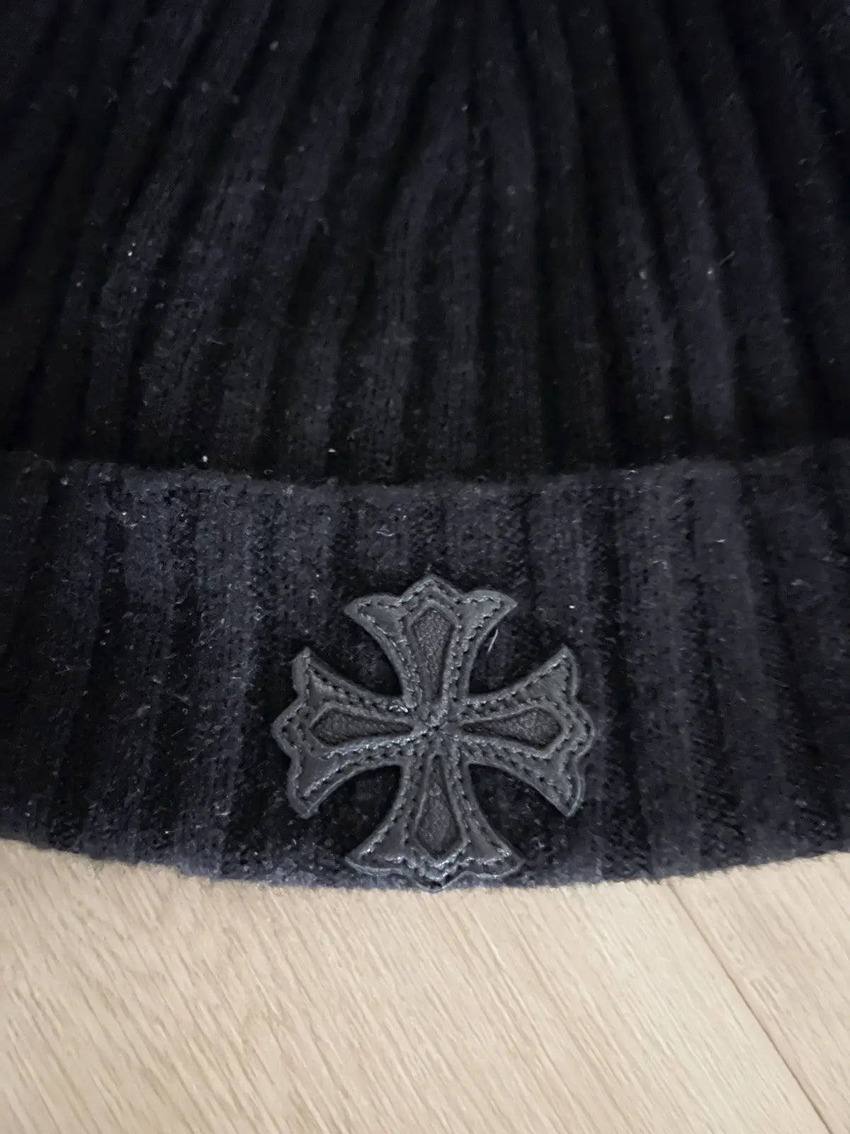 Chrome Hearts Double Plus Cross Patch Cashmere Beanie