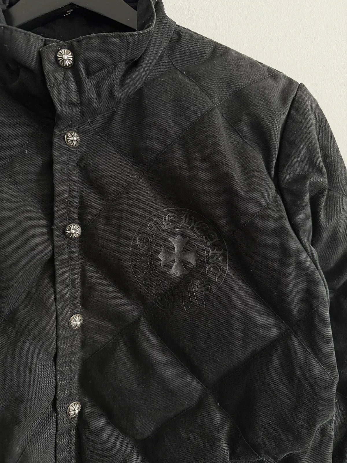 Chrome Hearts Horseshoe Plus Logo Quilted Jacket