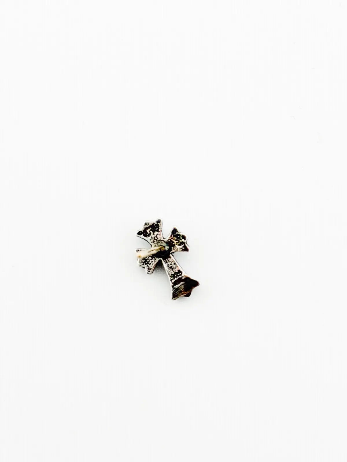 Chrome Hearts Silver Cross Earring Stud