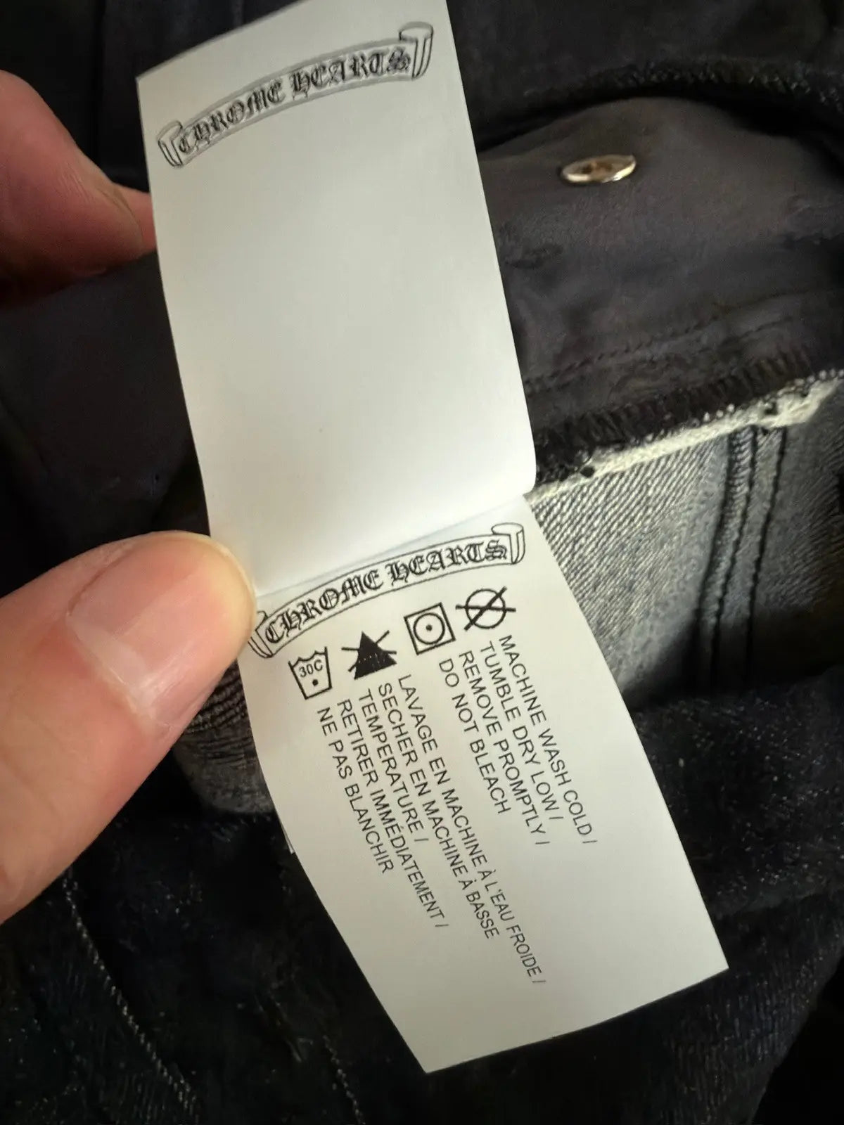 Chrome Hearts KS CUT Raw Indigo Denim Jeans — Size 36