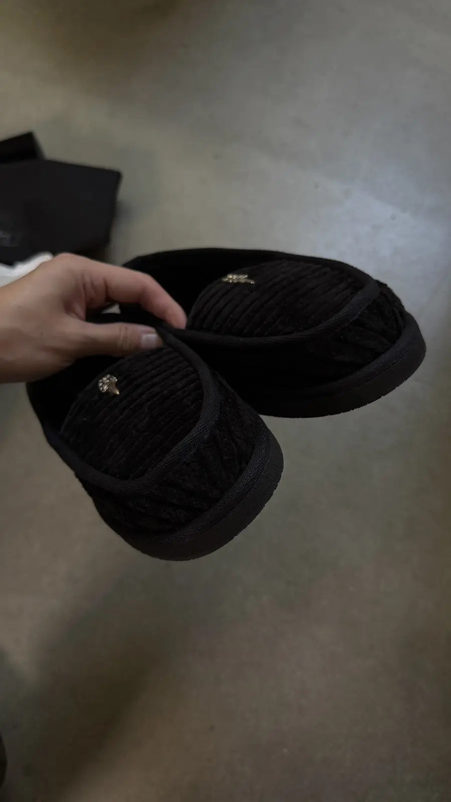 Chrome Hearts Loafers Corduroy Dagger Black