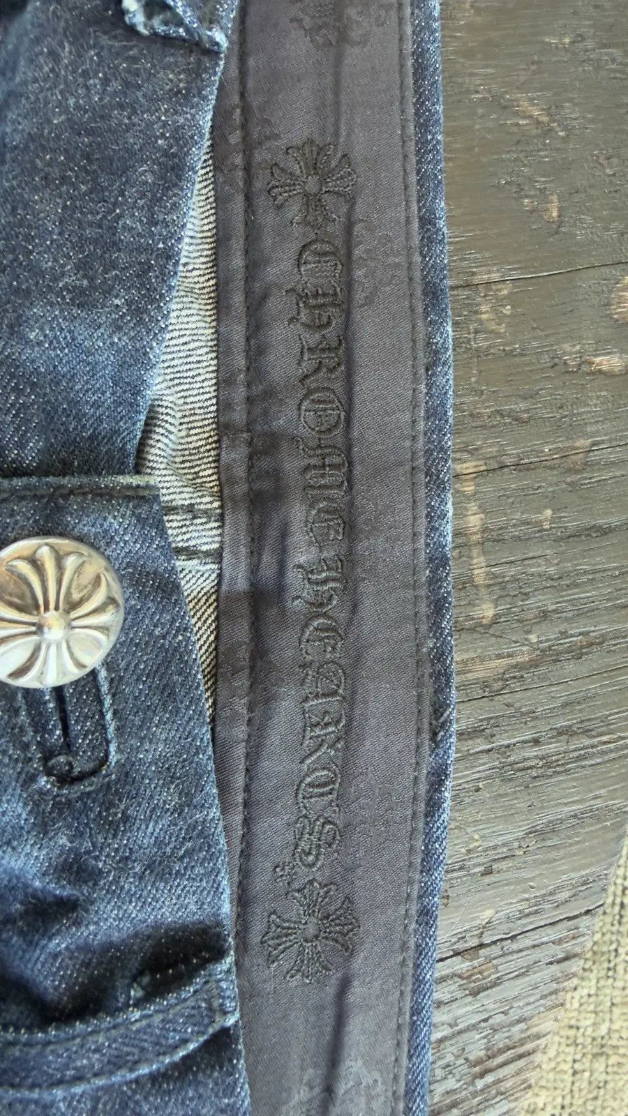 Chrome Hearts Cross Patch Denim Jeans Chrome Hearts