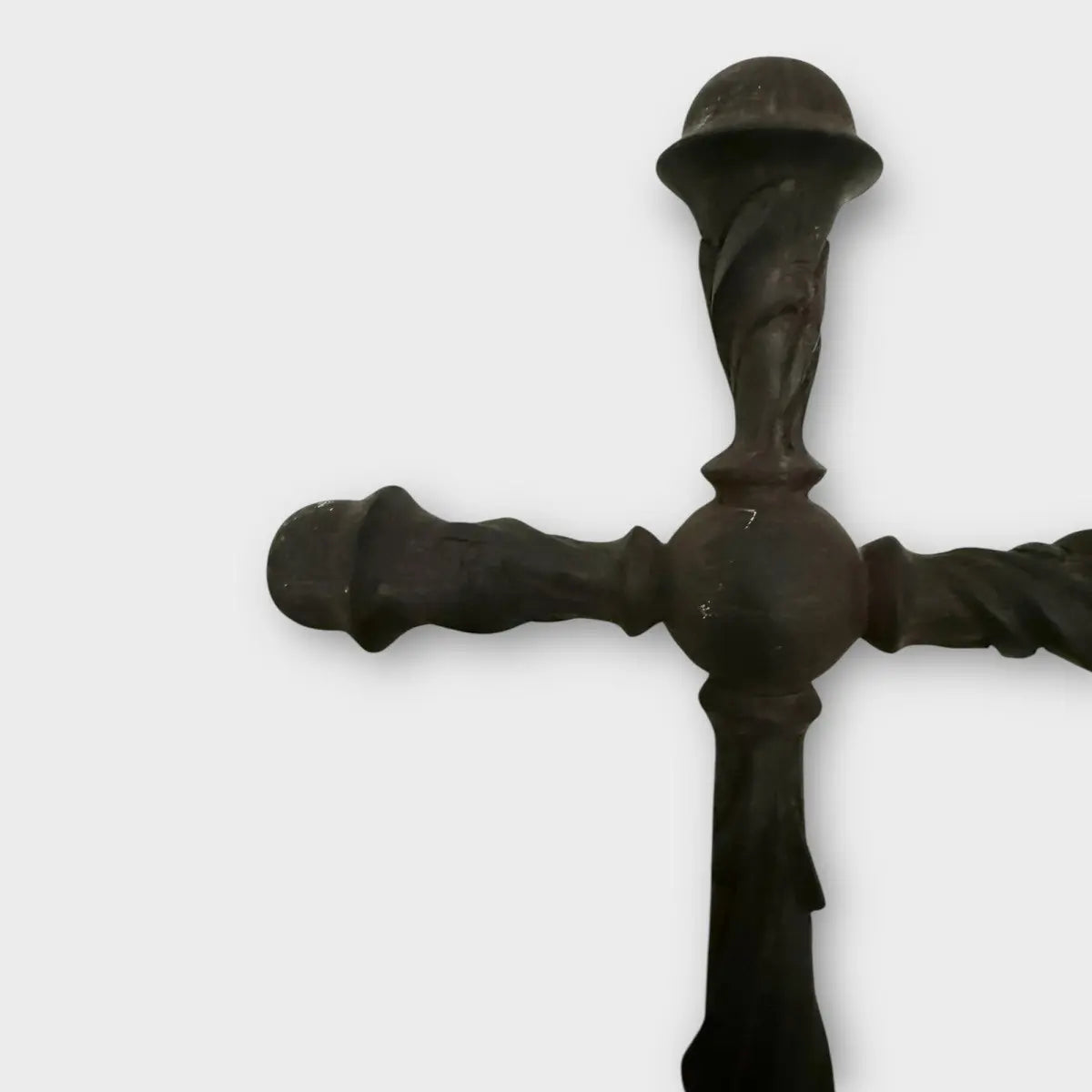 Chrome Hearts Silver Button Wood Cross