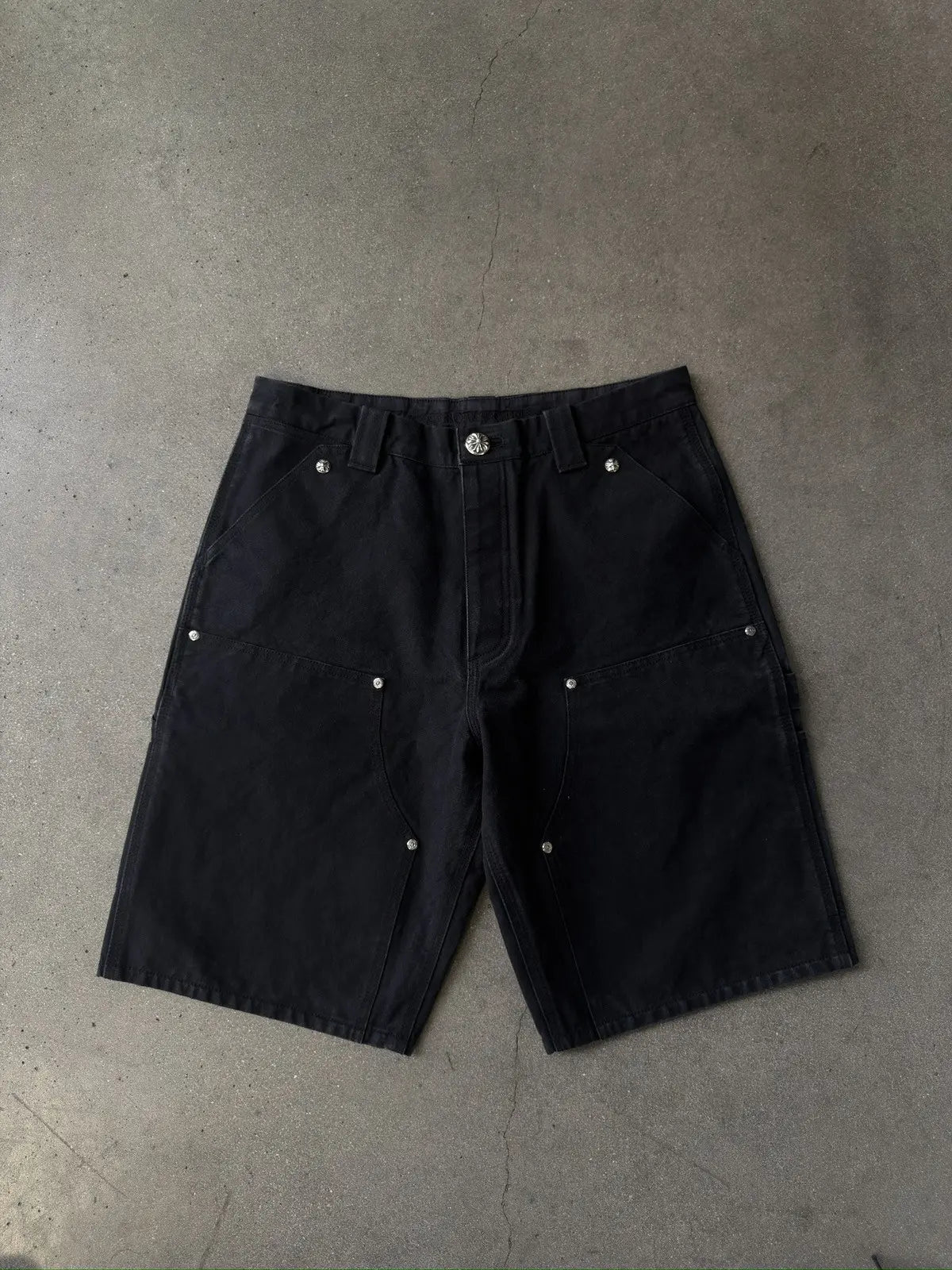 Chrome Hearts Flooded Patch Carpenter Denim Shorts