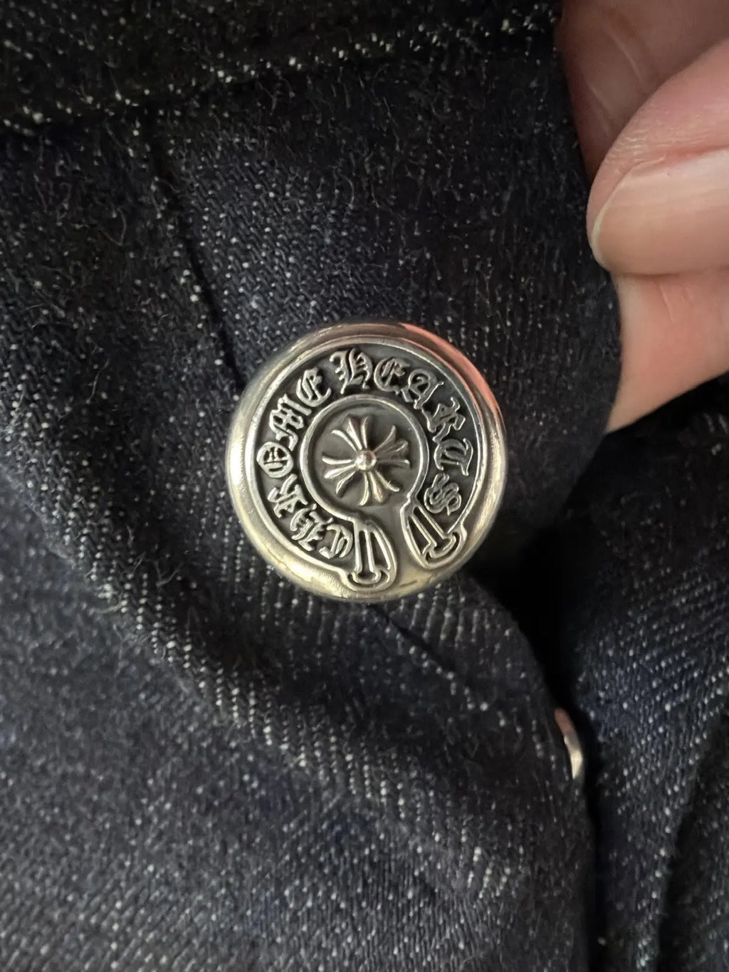 Chrome Hearts KS CUT Raw Indigo Denim Jeans — Size 36