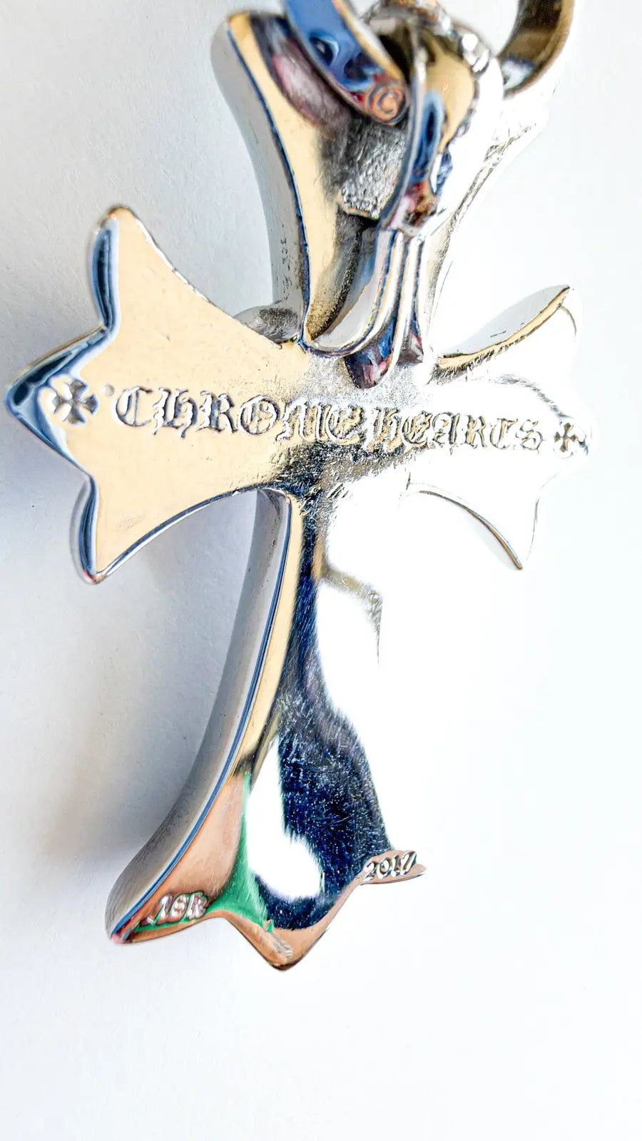 Chrome Hearts Ruby Baby Fat Cross Charm Chrome Hearts