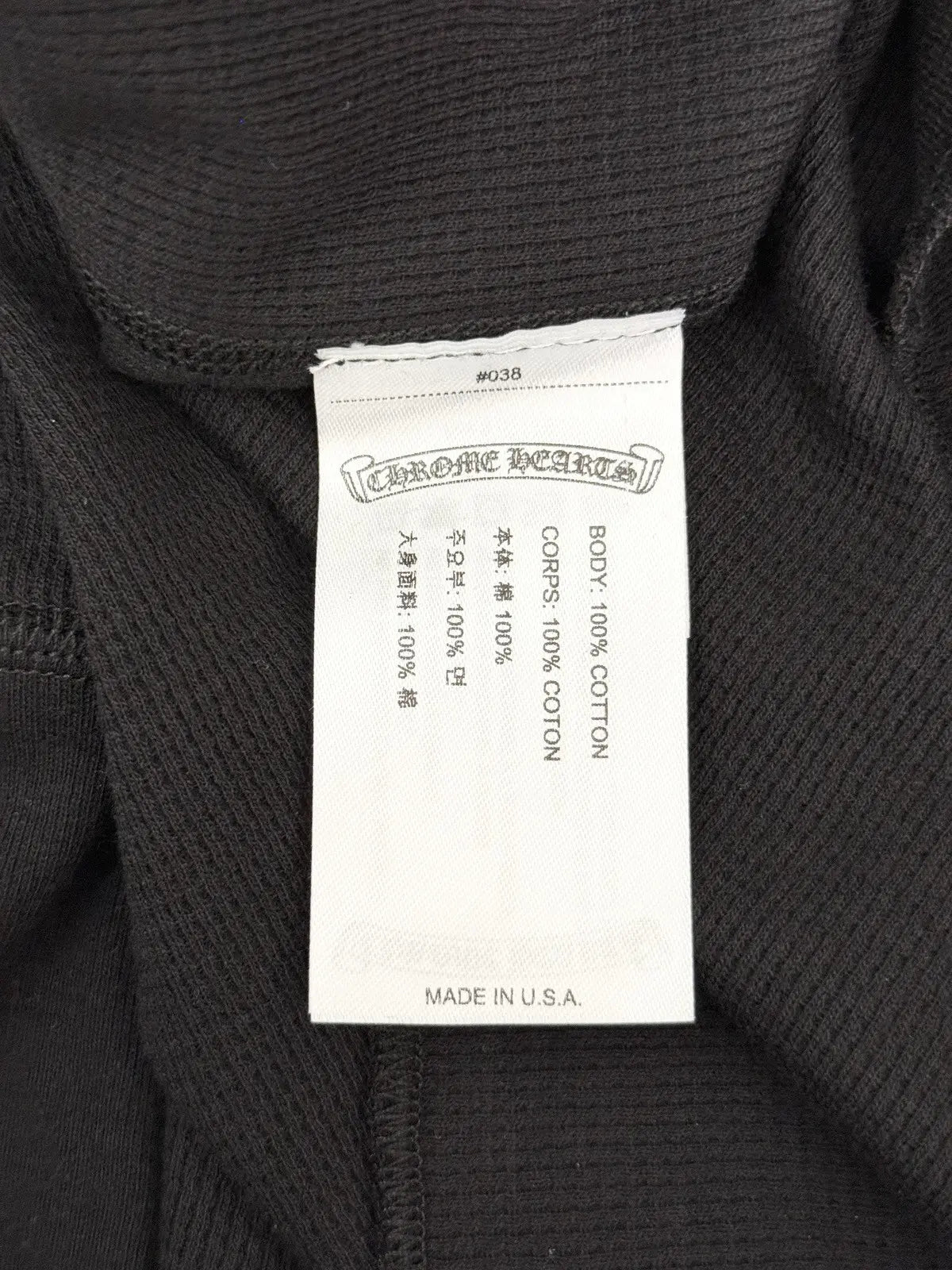 Chrome Hearts Floral Horseshoe Long Sleeve Thermal Tee