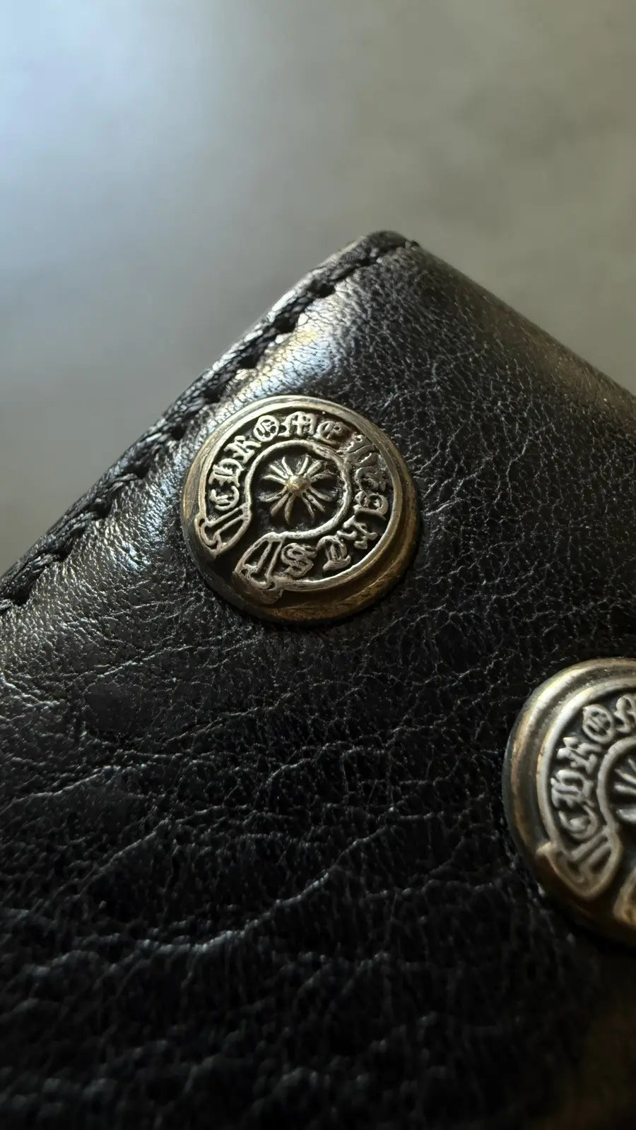 Chrome Hearts Black Leather Belt Strap (No Buckle)