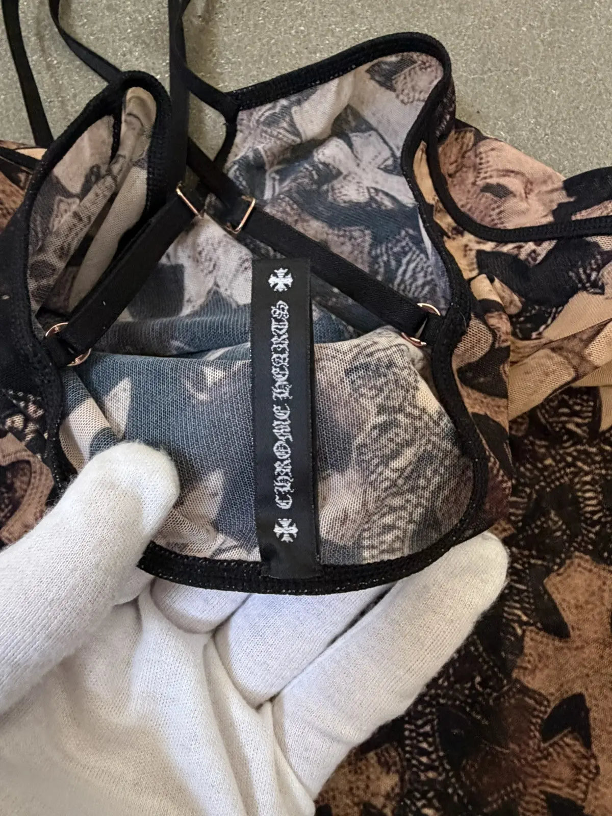 Chrome Hearts Cross Print Mini Dress Short