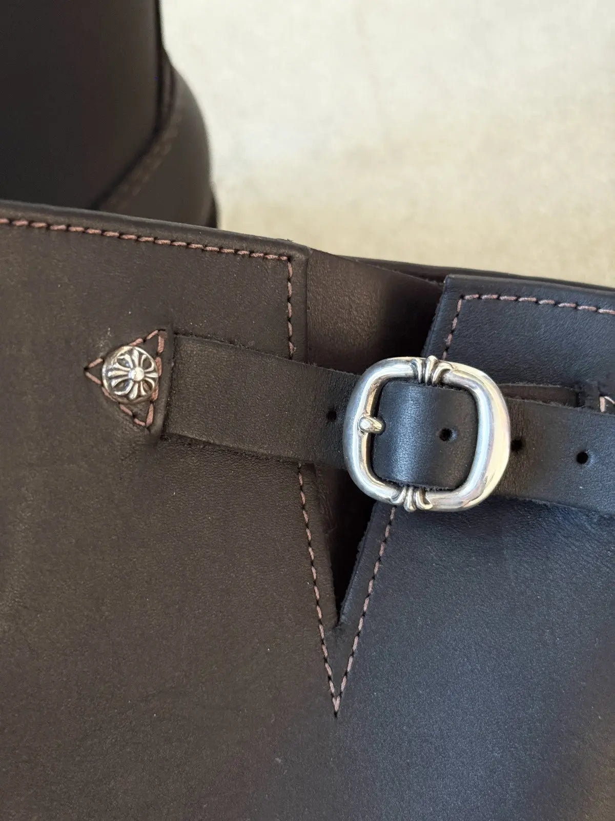 Brand New Chrome Hearts Wesco Leather Boots