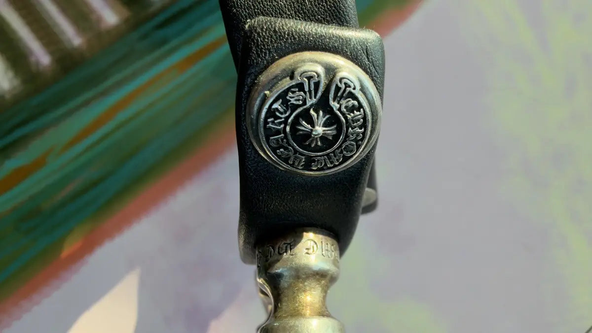 Chrome Hearts Punk Series Spike Leather Bracelet Chrome Hearts