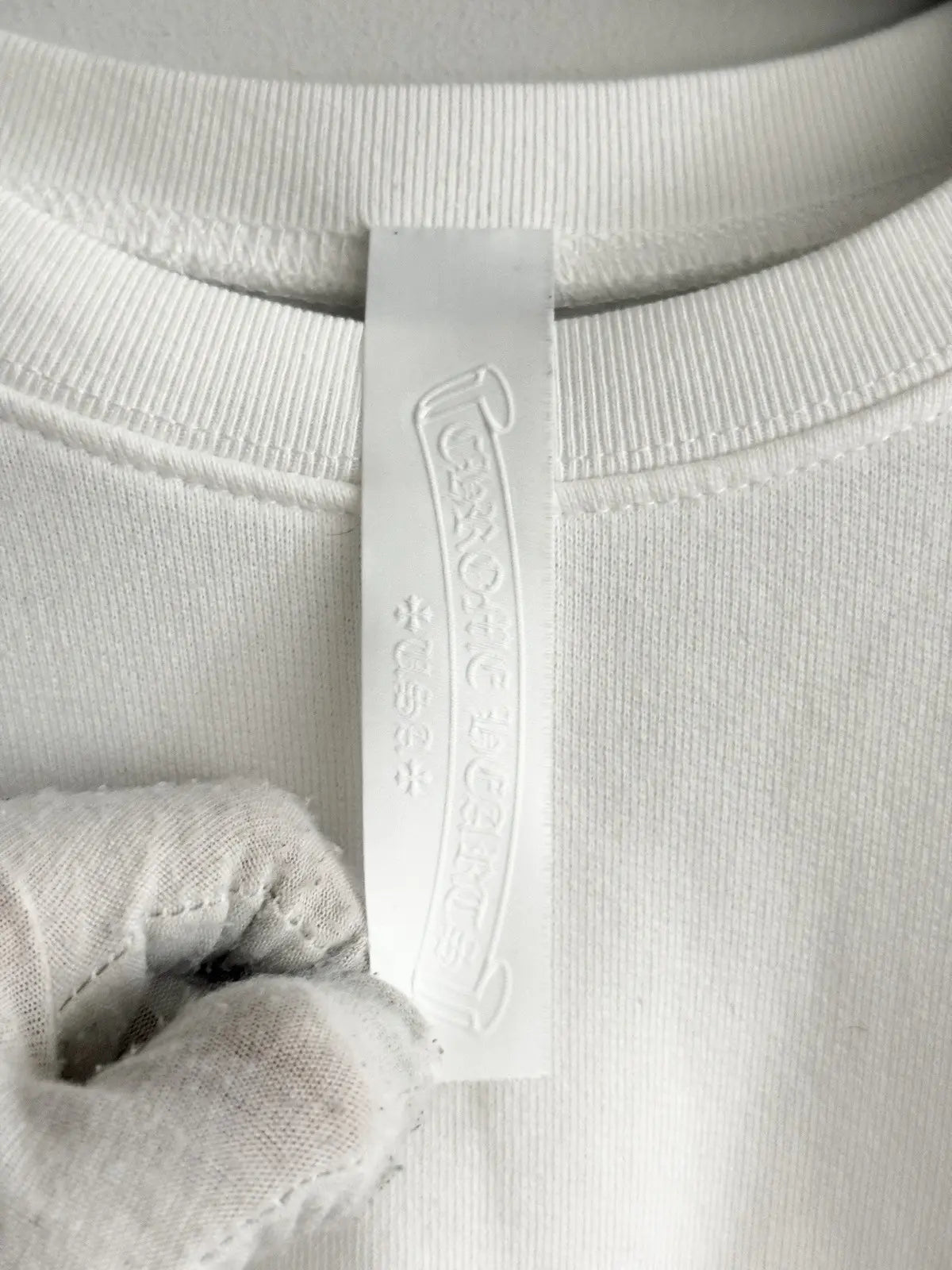 Chrome Hearts Leopard Patent Leather Patch Sweatshirt