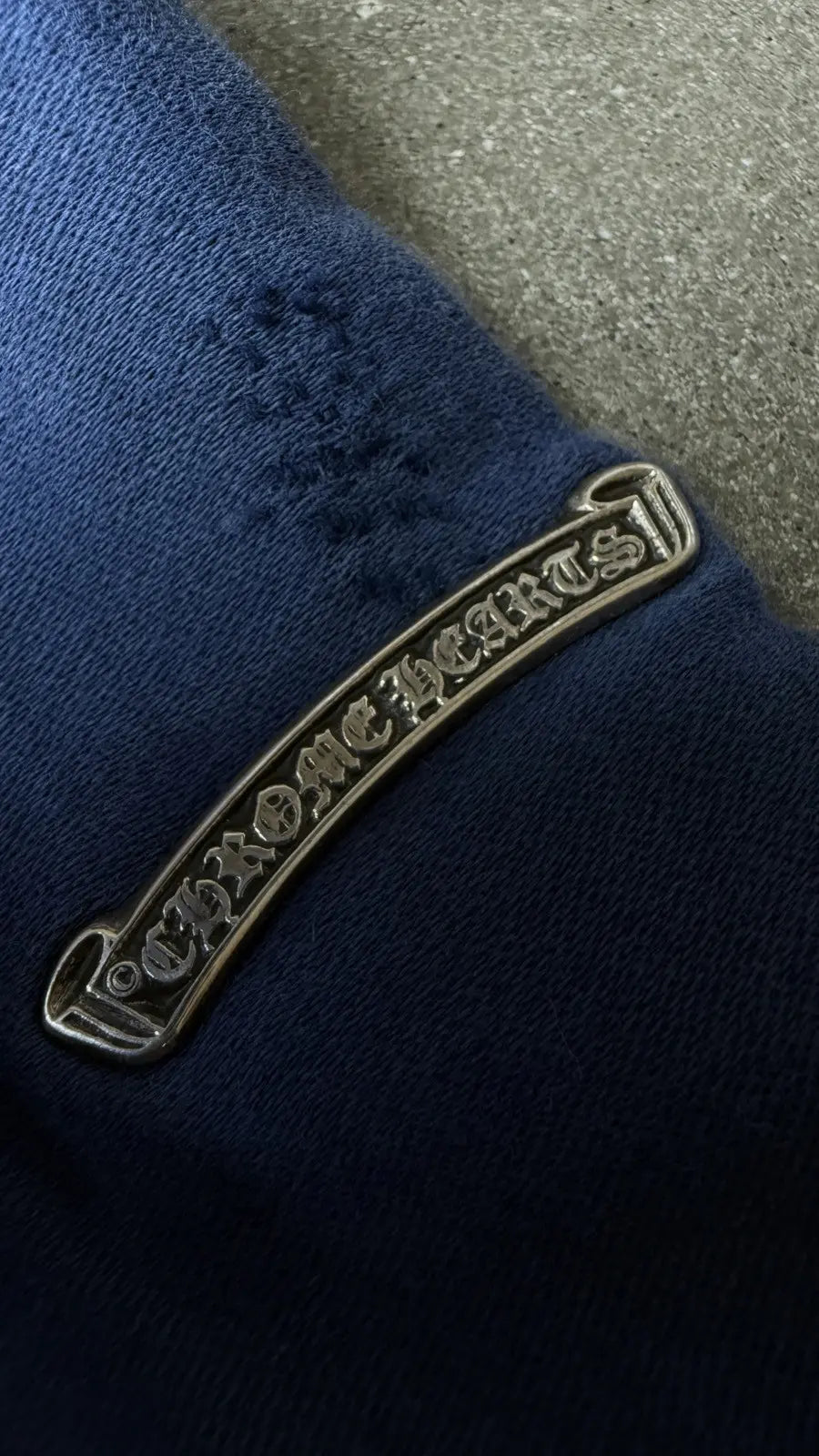 Chrome Hearts Blue Cross Patch French Work Pants