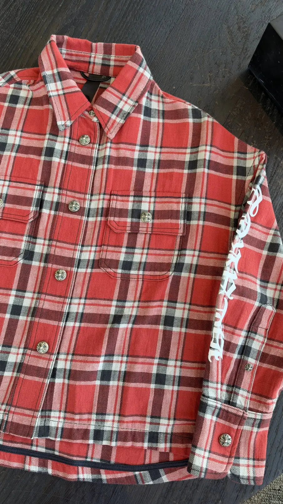 Chrome Hearts Work Dog Flannel Shirt Jacket Size XS Chrome Hearts