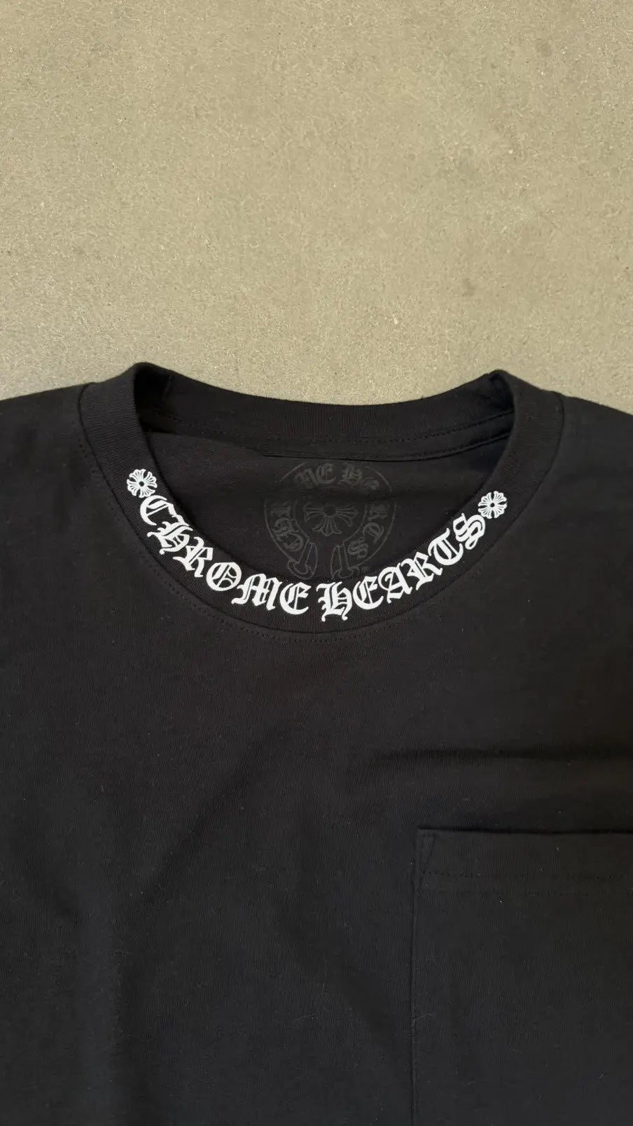 Chrome Hearts Script Neck Logo Long Sleeve T-Shirt
