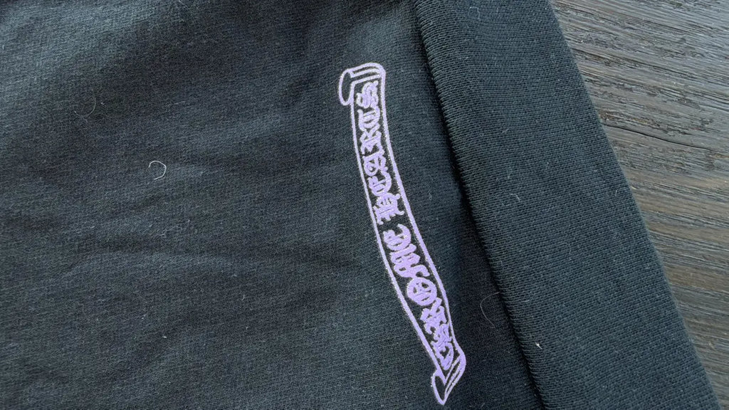 Chrome Hearts (F&F) Purple Glitter Floral Cross Hoodie Size L Chrome Hearts