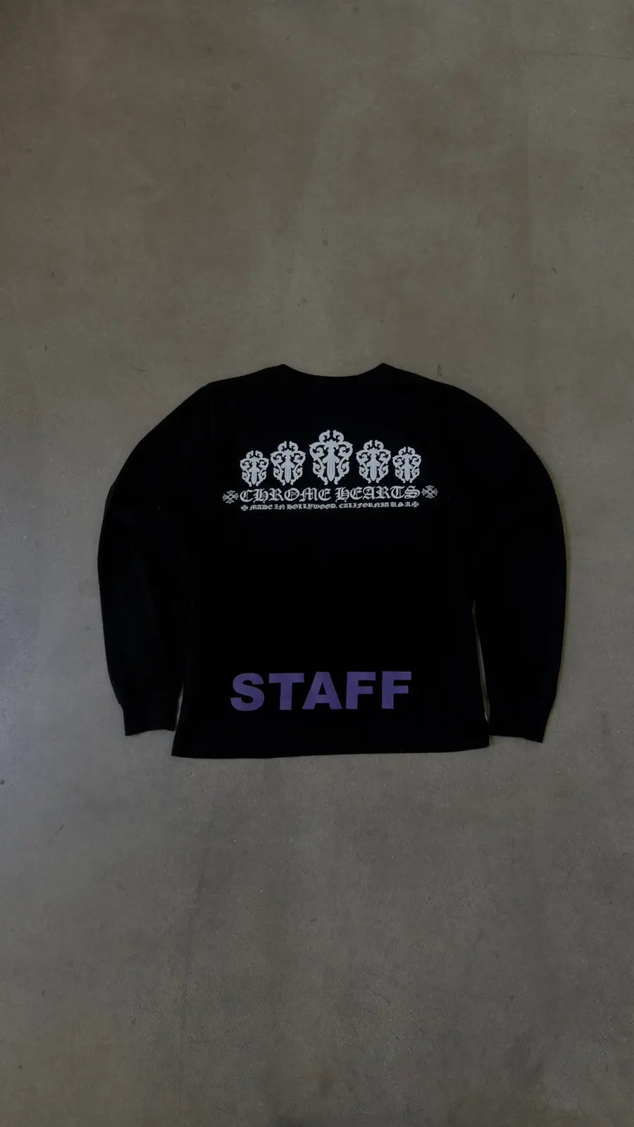 Chrome Hearts Staff Purple Lettering Longsleeves
