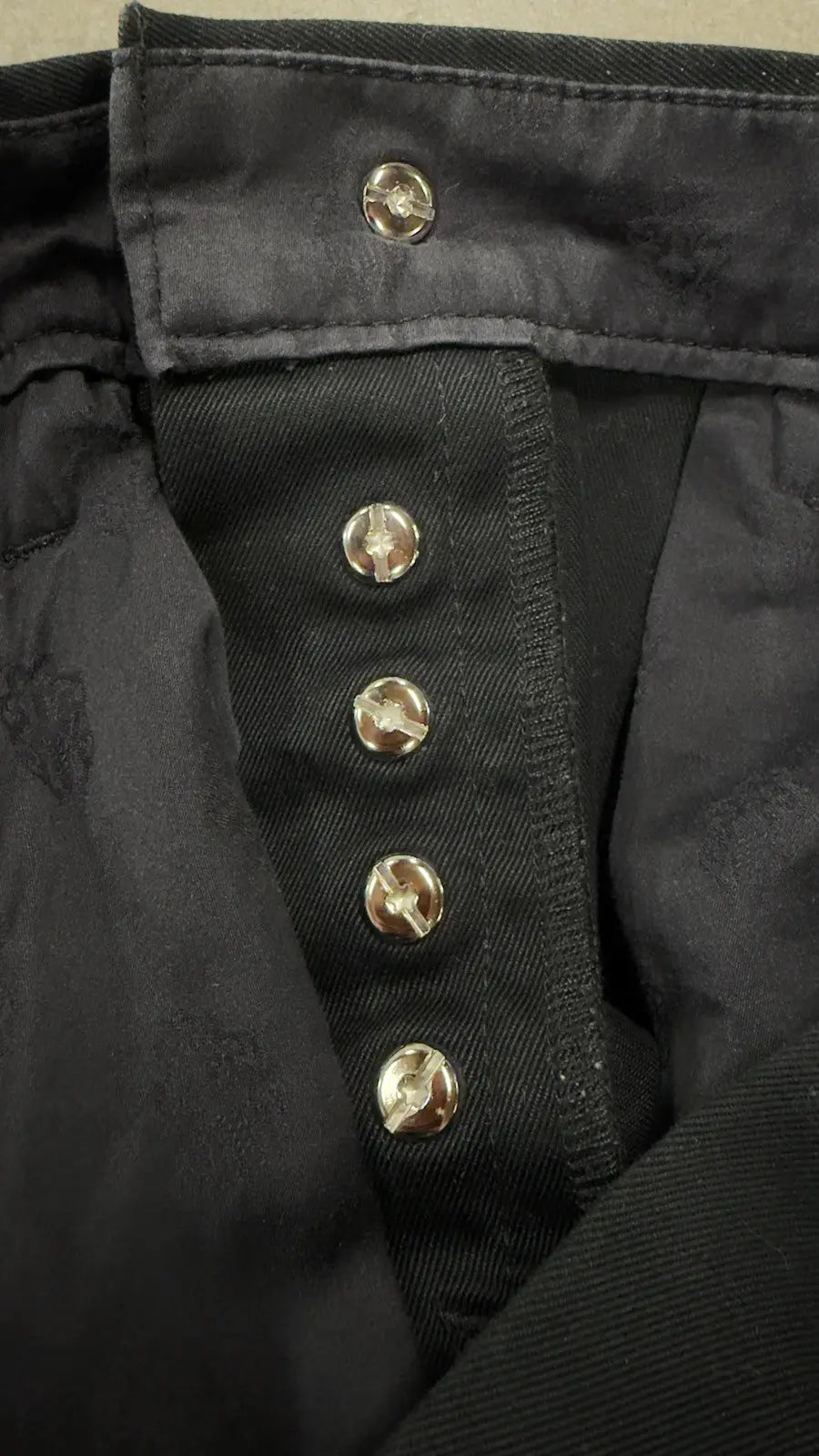 Chrome Hearts Chino Pants Black Camo Cross Patches