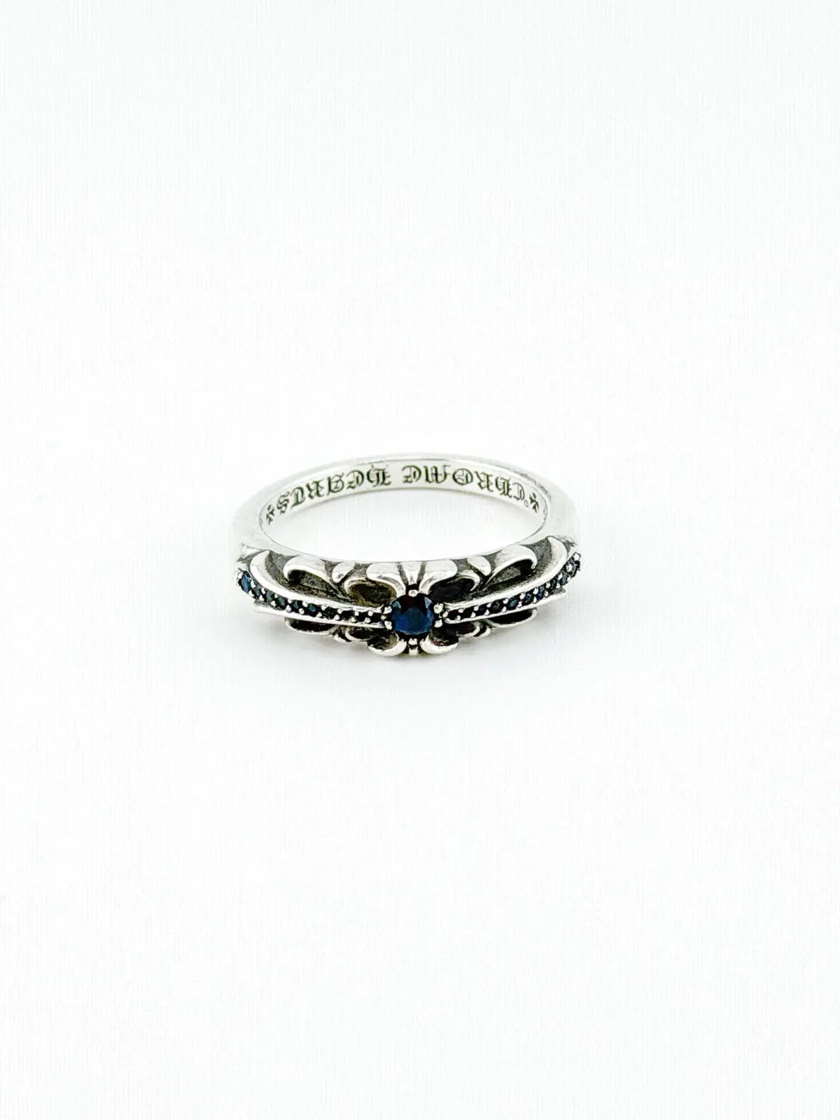 Chrome Hearts Blue Sapphire Baby Classic Floral Ring