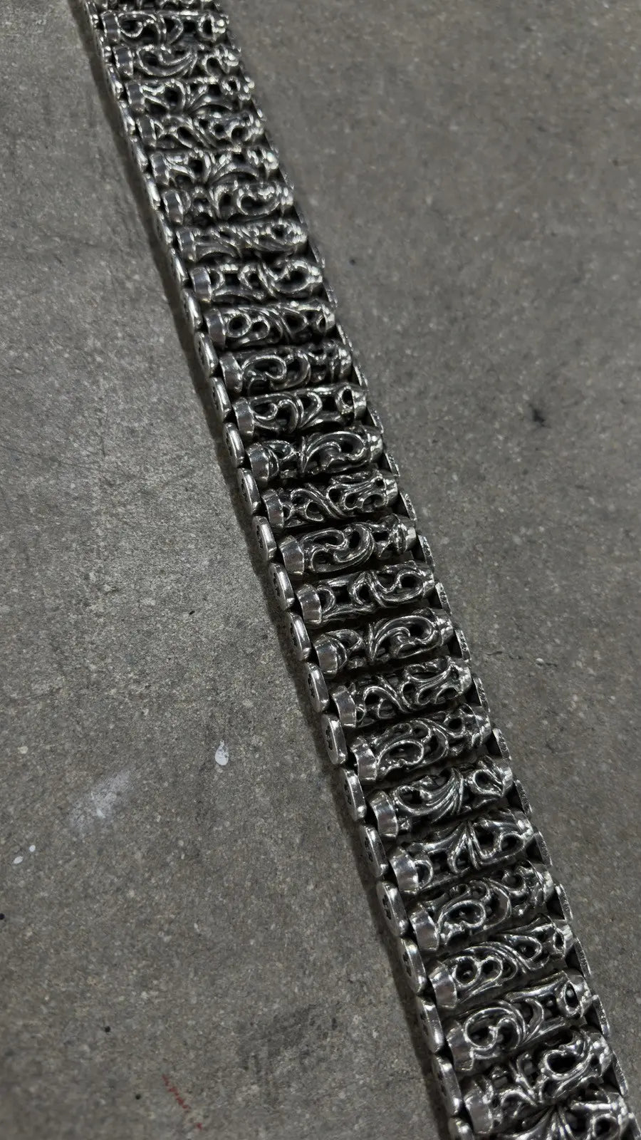 Chrome Hearts Black & Silver Full Celtic Roller Belt