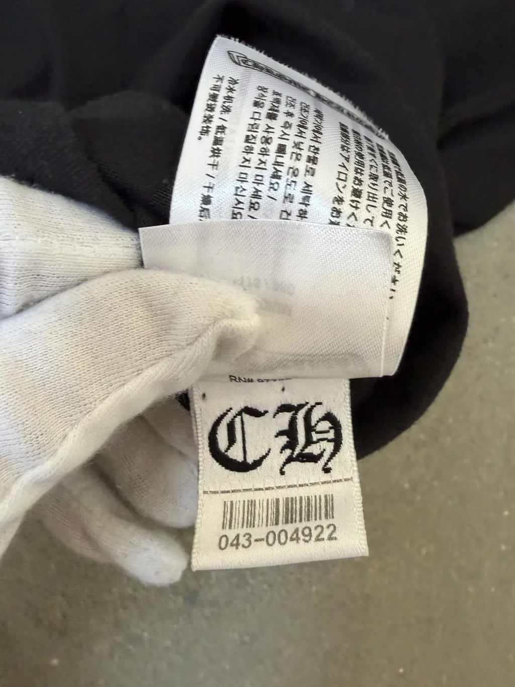 Chrome Hearts Script Neck Logo Long Sleeve T-Shirt