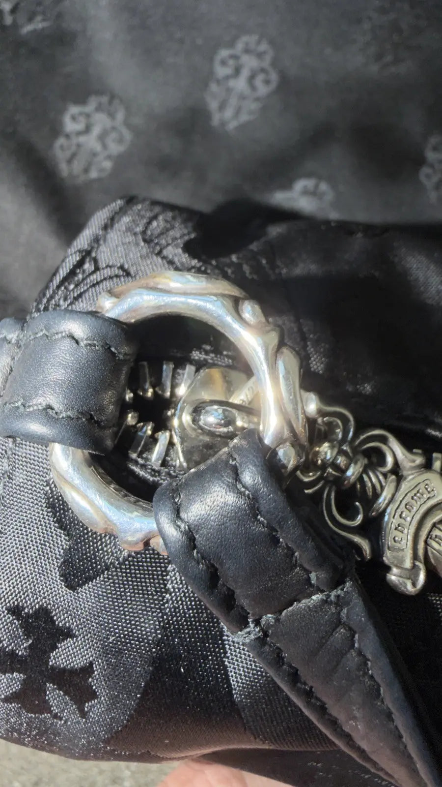 Chrome Hearts Nylon Tonal Monogram Cross Bag