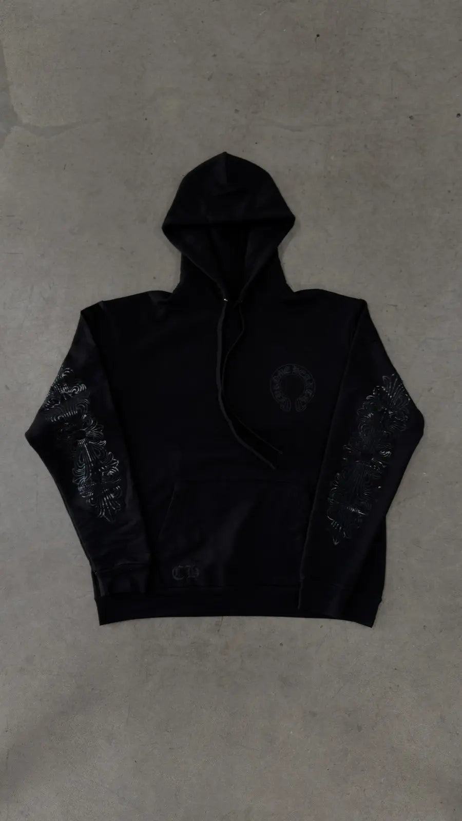 Chrome Hearts 'Blacked Out' Horseshoe Logo Hoodie