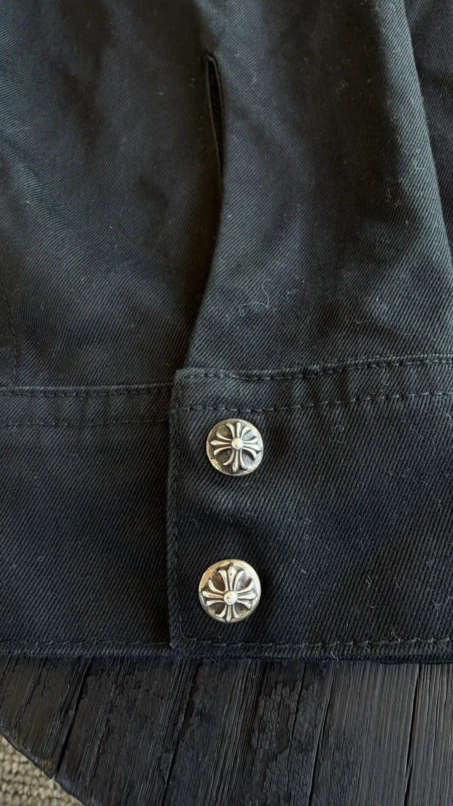 Chrome Hearts Work Dog Cross Leather Patch Jacket Size XL Chrome Hearts