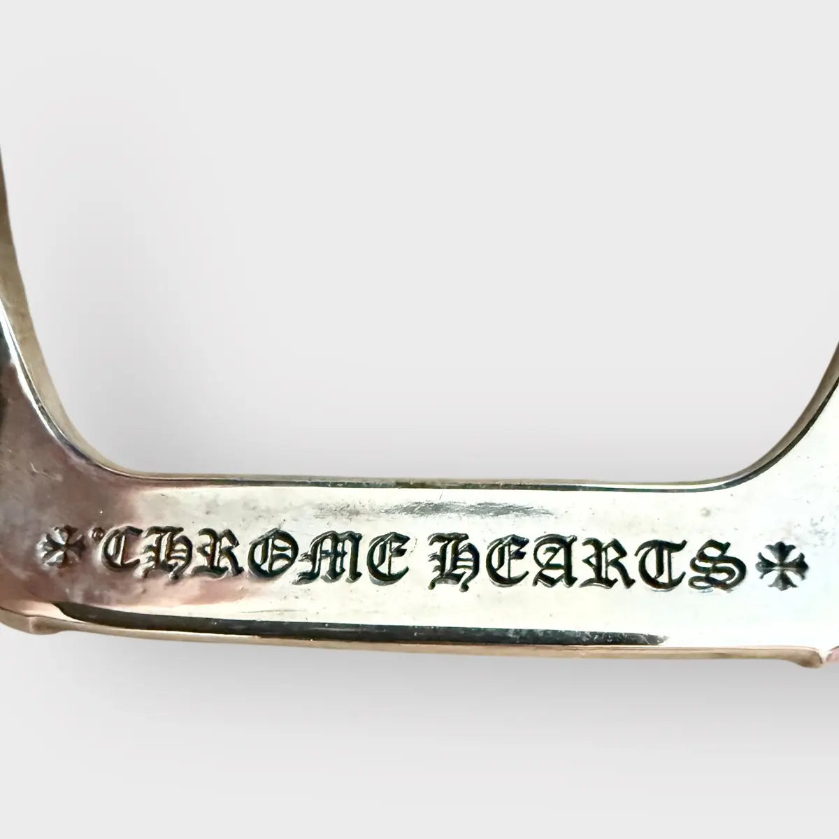 Chrome Hearts Flerknee Buckle Leather Bracelet