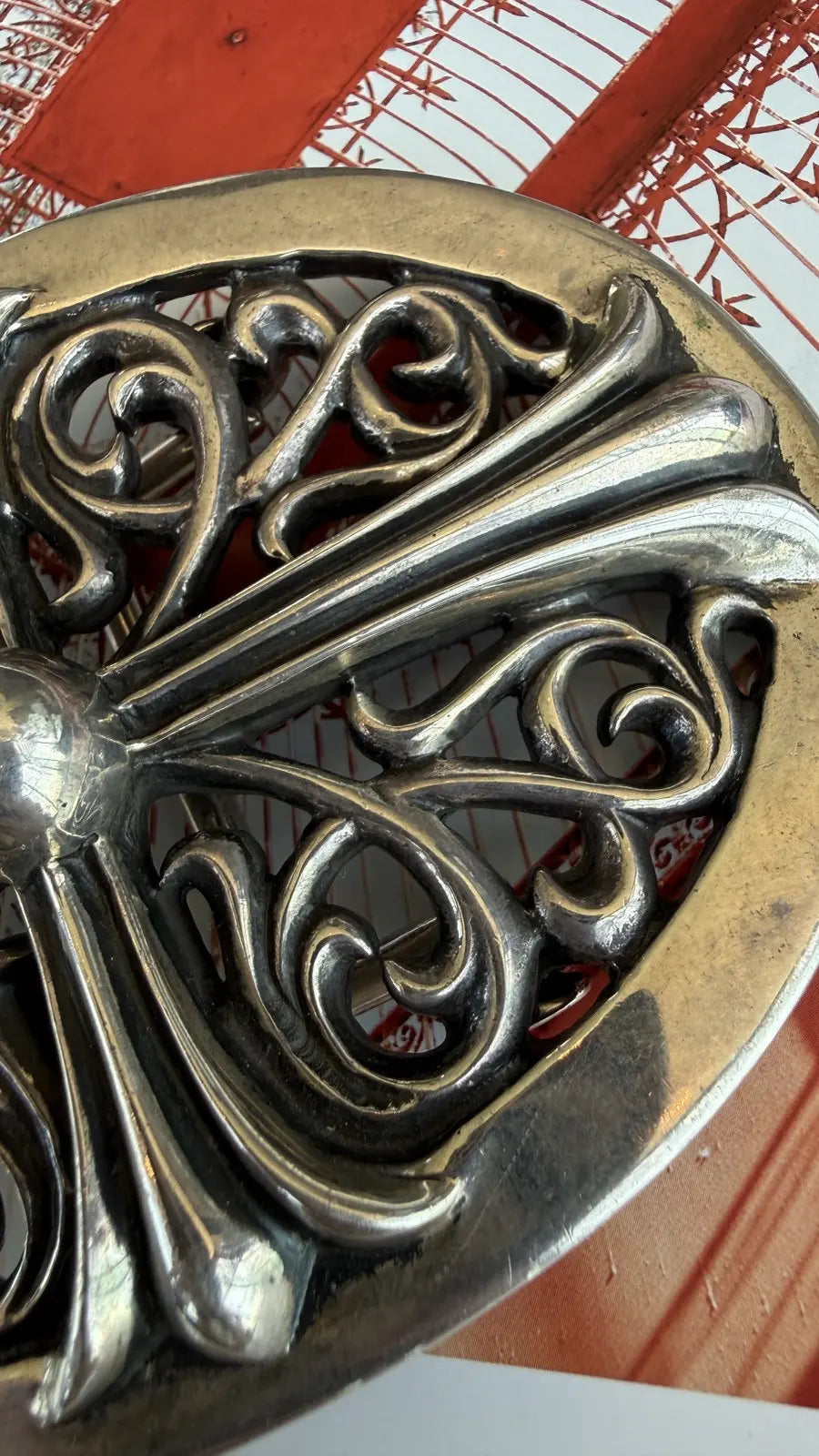 Chrome Hearts Classic Oval Cross Belt Buckle Chrome Hearts