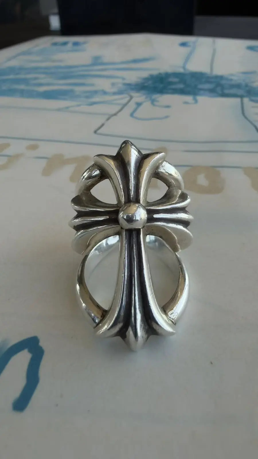 Chrome Hearts Infinity CH Cross Ring Crafted Size 8.5 Chrome Hearts