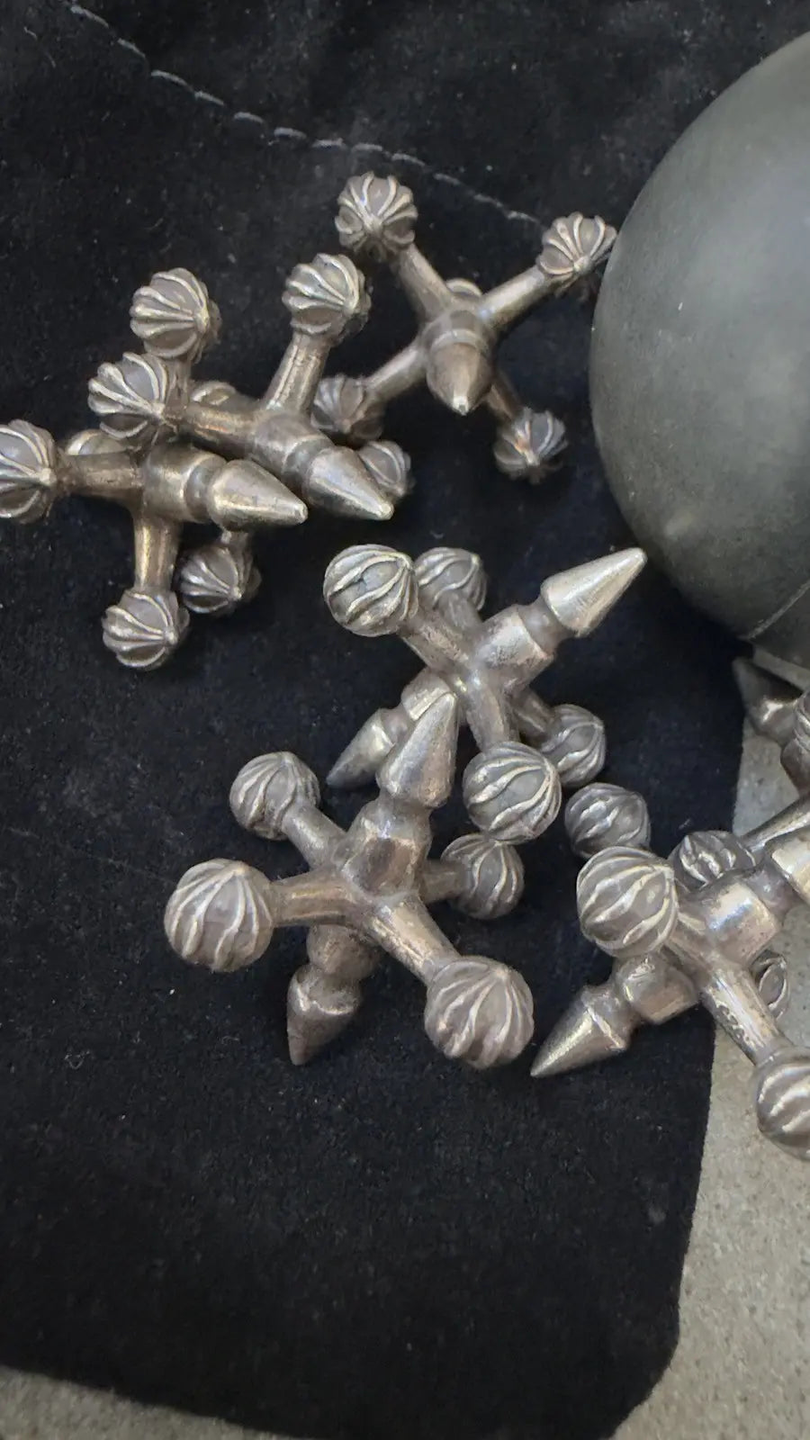 Chrome Hearts Silver Jacks Game Set
