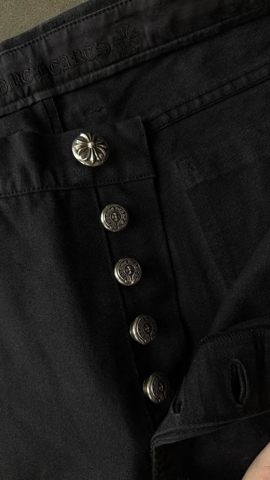 Chrome Hearts Flooded Back Patches Carpenter Pants