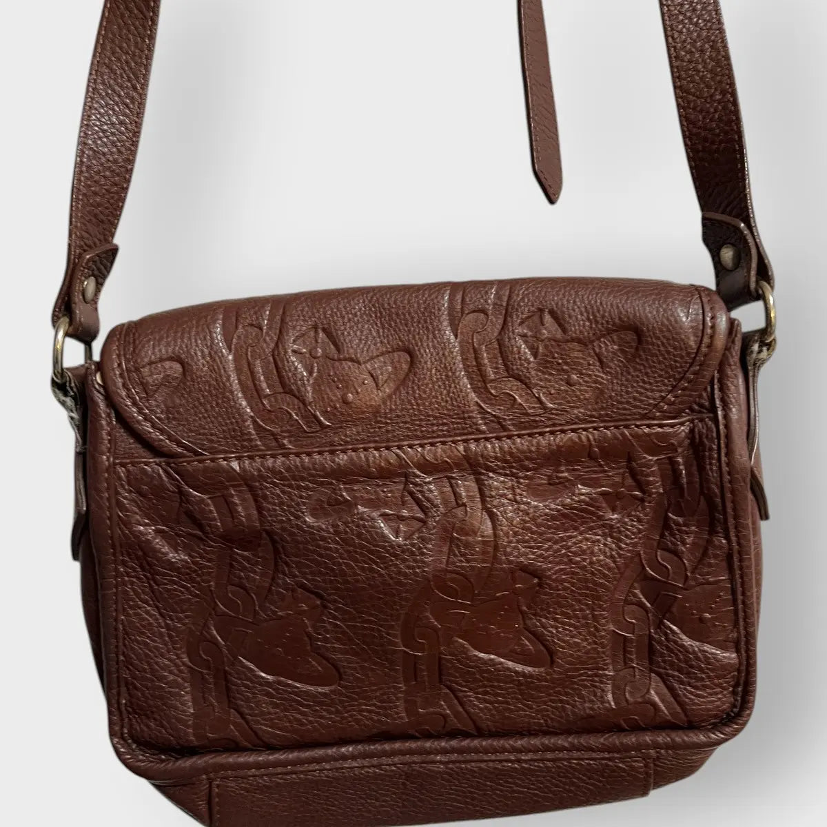 Vivienne Westwood Golden Saturn Orb Messenger Bag