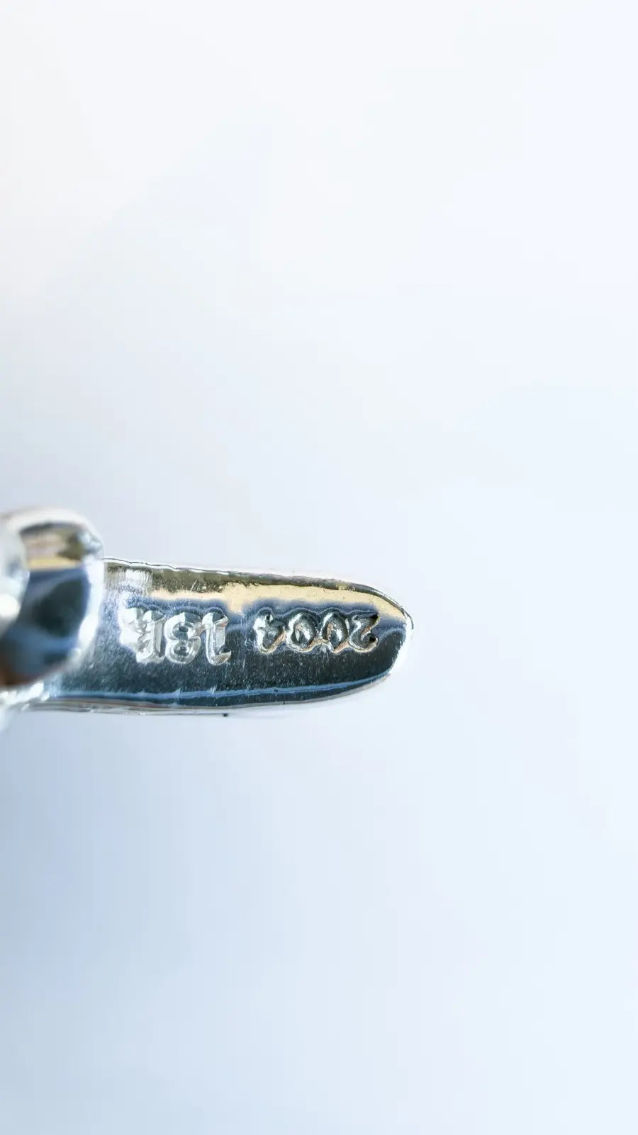 Chrome Hearts Blue Sapphire Pavé "Baby Fat" Cross Pendant Chrome Hearts