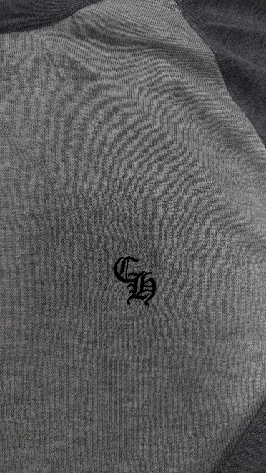 Chrome Hearts Cross Patch Silk Raglan Long Sleeve Tee