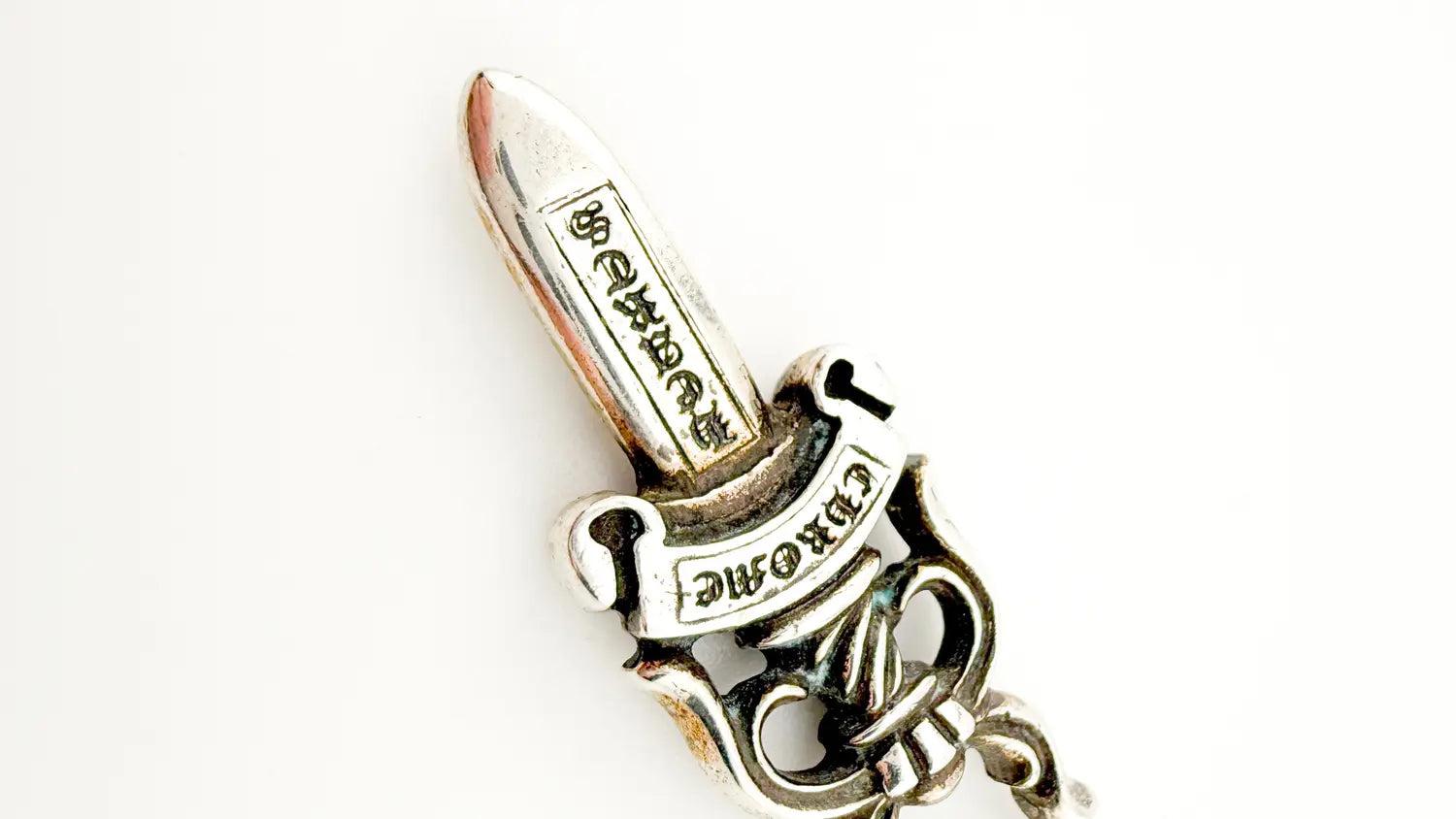 Chrome Hearts XL Zipper Dagger Silver Pendant