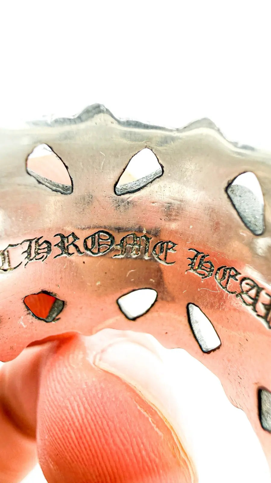 Chrome Hearts Sterling Silver Cemetery Ring Size 9.5