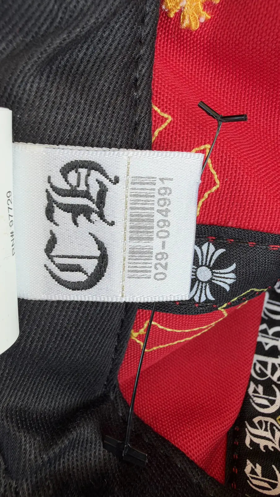 Chrome Hearts Red Yellow Cross Patch Baseball Cap Chrome Hearts