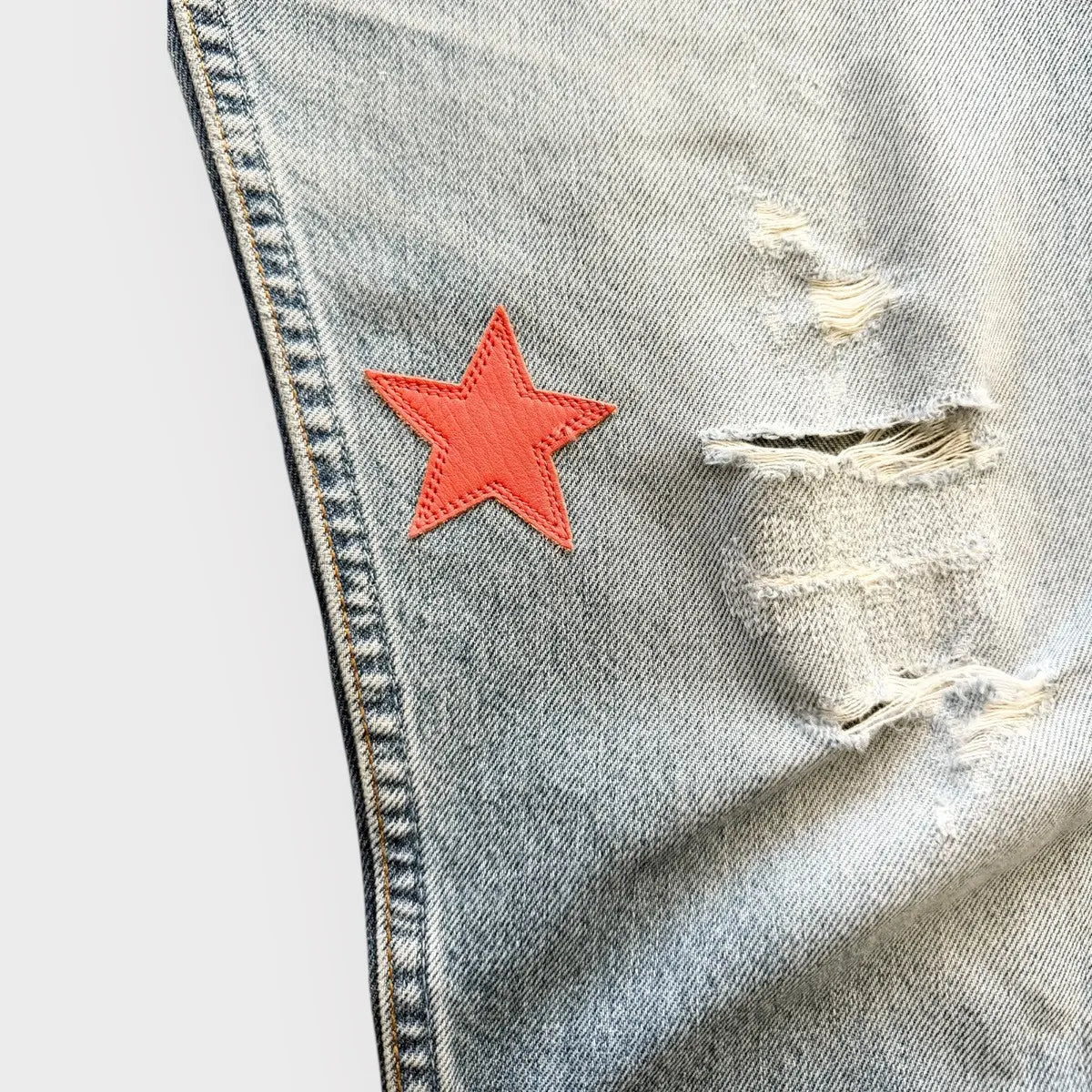 Chrome Hearts Orange Star Patch Levis Jeans