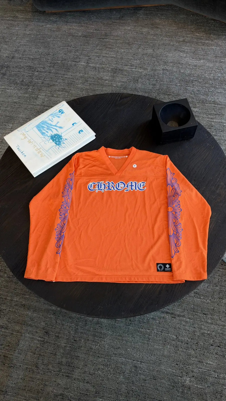 Chrome Hearts "Orange" NYFW Sports Mesh Jersey Size M Chrome Hearts