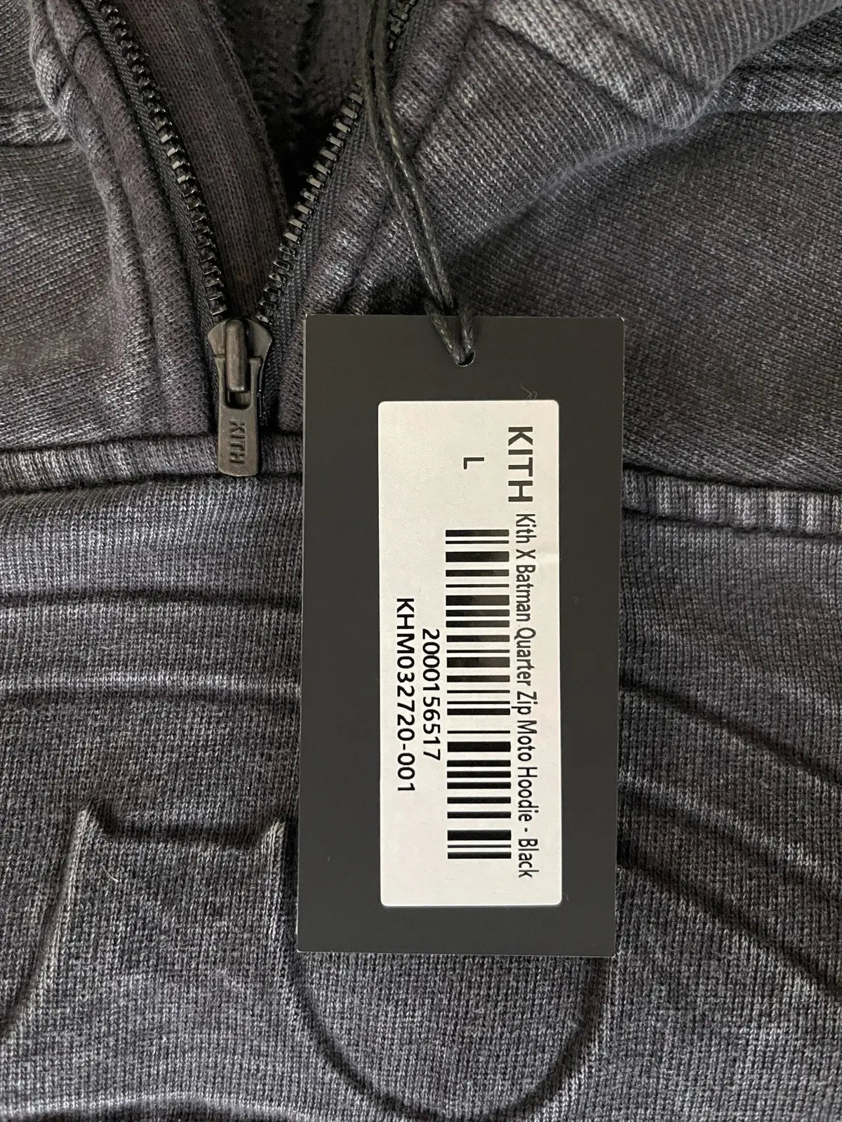 Kith x Batman Quarter Zip Moto Hoodie