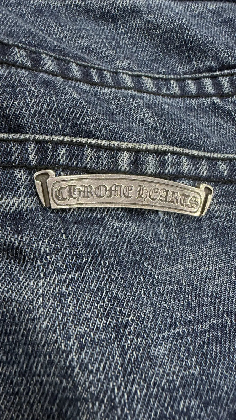 Chrome Hearts Denim Cross Patch Jeans