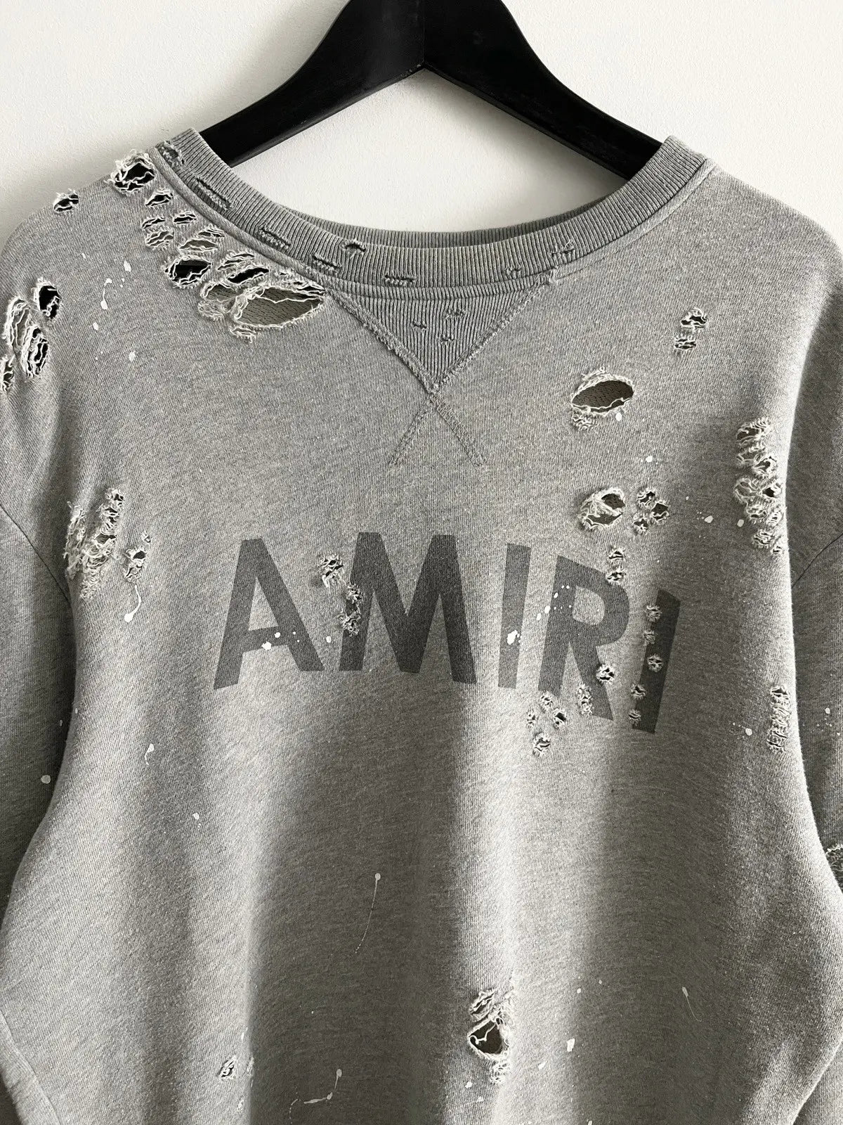 2010s Amiri Logo Shotgun Cashmere Sweatshirt