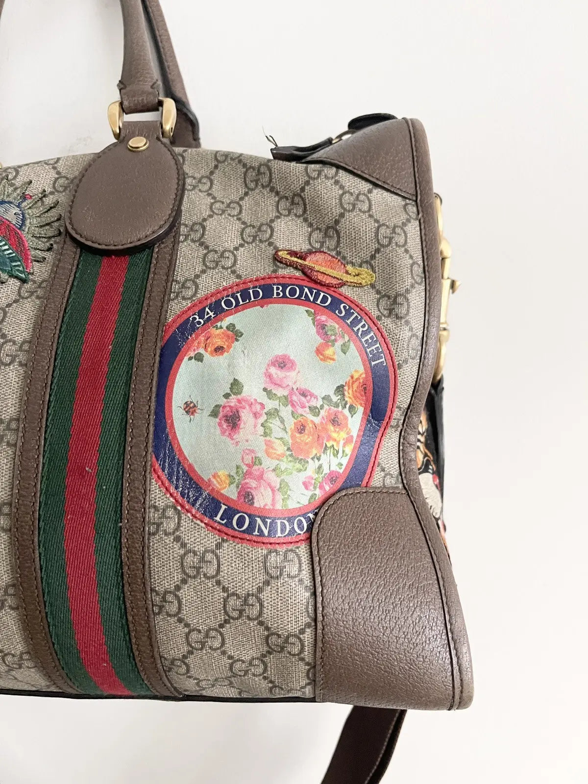 Gucci GG Supreme Monogram Courrier Medium Duffle Bag