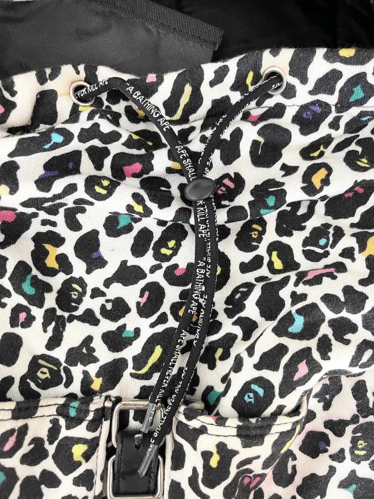 2010s Bape Leopard Camo Belt Buckle Backpack