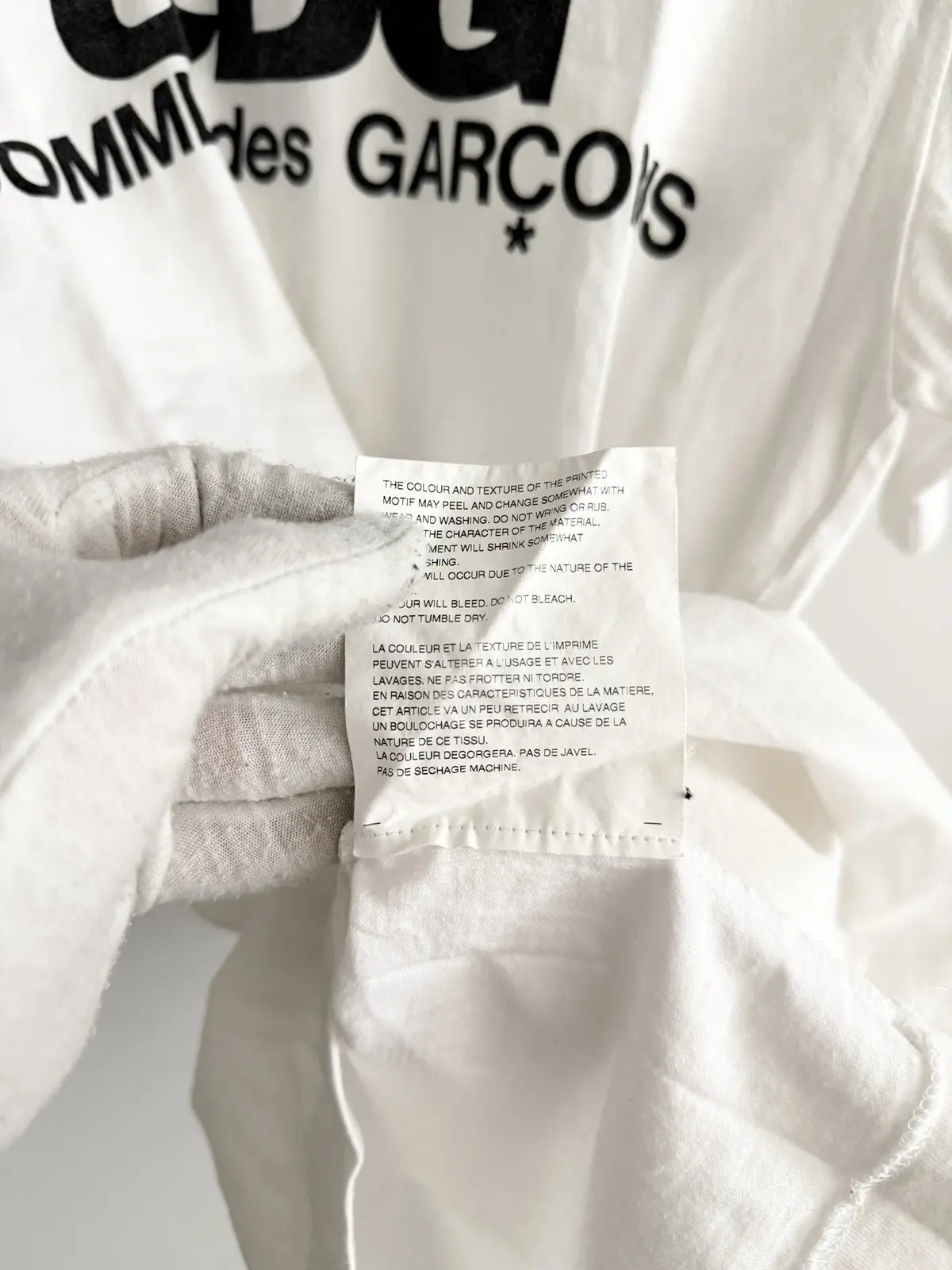 2010s Comme Des Garçons CDG Logo White Tee